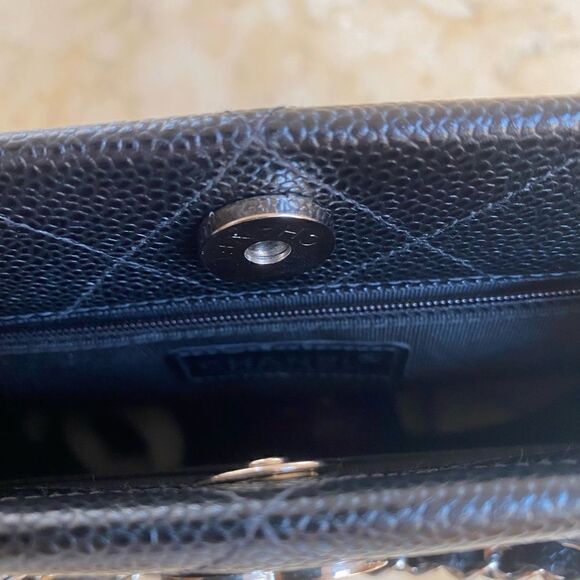 EUC Vintage CHANEL Black Bag with Silver Hardware - Picture 14 of 15